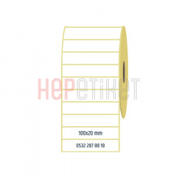 100x20 mm Lamine Termal Etiket