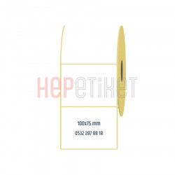 100x75 mm Lamine Termal Etiket