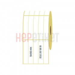 10x100 mm 5'li Ayrık Lamine Termal Etiket