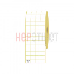 20x15 mm 4'lü Bitişik Lamine Termal Etiket