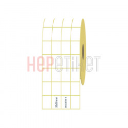 20x30 mm 4'lü Ayrık Lamine Termal Etiket