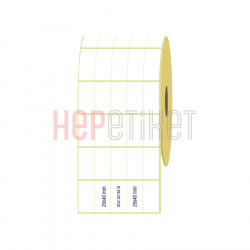 20x40 mm 5'li Bitişik Kuşe Etiket 20x40 mm 5'li Bitişik Kuşe Etiket