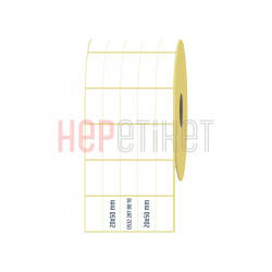 20x50 mm 5'li Bitişik Kuşe Etiket 20x50 mm 5'li Bitişik Kuşe Etiket