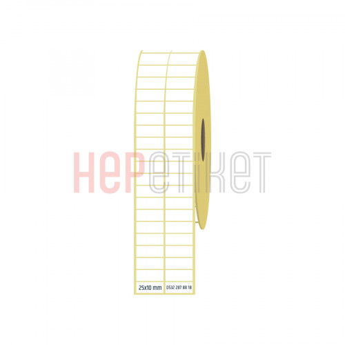 25x10 mm 2li Ayrık Termal Etiket