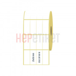 25x50 mm 4'lü Bitişik Kuşe Etiket 25x50 mm 4'lü Bitişik Kuşe Etiket