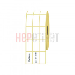 25x55 mm 3'lü Ayrık Kuşe Etiket 25x55 mm 3'lü Ayrık Kuşe Etiket