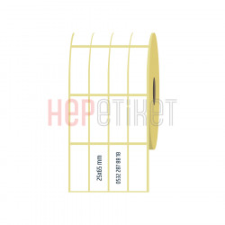 25x65 mm 4'lü Ayrık Kuşe Etiket 25x65 mm 4'lü Ayrık Kuşe Etiket
