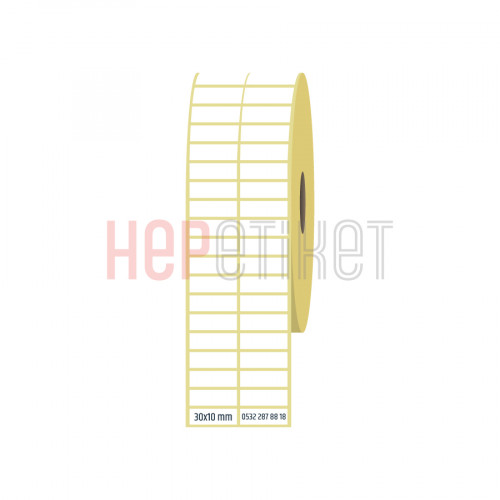 30x10 mm 2li Ayrık Termal Etiket