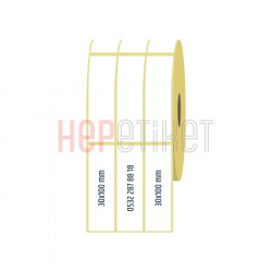 30x100 mm 3'lü Ayrık Lamine Termal Etiket