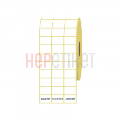 30x20 mm 3'lü Ayrık Kuşe Etiket 30x20 mm 3'lü Ayrık Kuşe Etiket