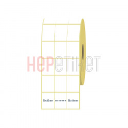 30x40 mm 3'lü Bitişik Kuşe Etiket 30x40 mm 3'lü Bitişik Kuşe Etiket