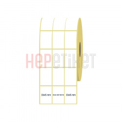30x45 mm 3'lü Ayrık Kuşe Etiket 30x45 mm 3'lü Ayrık Kuşe Etiket