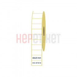 40x20 mm Kuşe Etiket 40x20 mm Kuşe Etiket