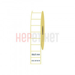 40x25 mm Kuşe Etiket 40x25 mm Kuşe Etiket