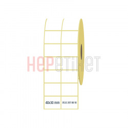 40x30 mm 2'li Ayrık Kuşe Etiket 40x30 mm 2'li Ayrık Kuşe Etiket