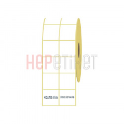 40x40 mm 2'li Ayrık Kuşe Etiket 40x40 mm 2'li Ayrık Kuşe Etiket