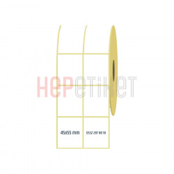 45x55 mm 2'li Ayrık Kuşe Etiket 45x55 mm 2'li Ayrık Kuşe Etiket