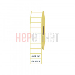 45x20 mm Kuşe Etiket 45x20 mm Kuşe Etiket