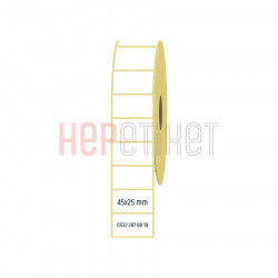 45x25 mm Kuşe Etiket 45x25 mm Kuşe Etiket