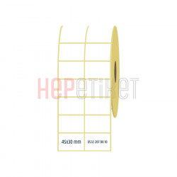 45x30 mm 2'li Ayrık Kuşe Etiket 45x30 mm 2'li Ayrık Kuşe Etiket