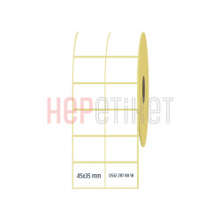 45x35 mm 2'li Ayrık Kuşe Etiket 45x35 mm 2'li Ayrık Kuşe Etiket