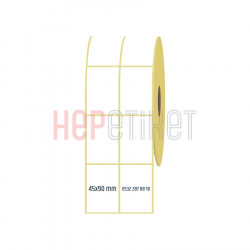 45x90 mm 2'li Ayrık Termal Etiket 45x90 mm 2'li Ayrık Termal Etiket