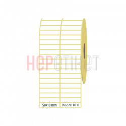 50x10 mm 2'li Ayrık Kuşe Etiket 50x10 mm 2'li Ayrık Kuşe Etiket
