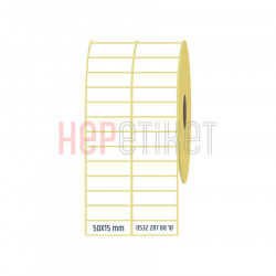 50x15 mm 2'li Ayrık Kuşe Etiket 50x15 mm 2'li Ayrık Kuşe Etiket