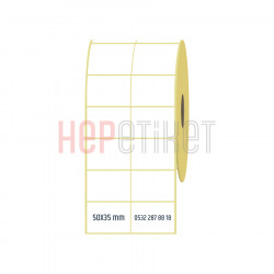 50x35 mm 2'li Bitişik Termal Etiket 50x35 mm 2'li Bitişik Termal Etiket