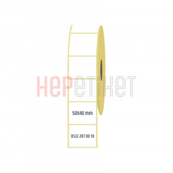 50x40 mm Kuşe Etiket 50x40 mm Kuşe Etiket