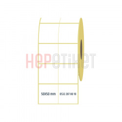 50x50 mm 2'li Bitişik Kuşe Etiket 50x50 mm 2'li Bitişik Kuşe Etiket