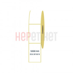 50x80 mm Kuşe Etiket 50x80 mm Kuşe Etiket