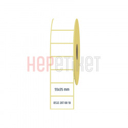 55x35 mm Kuşe Etiket 55x35 mm Kuşe Etiket