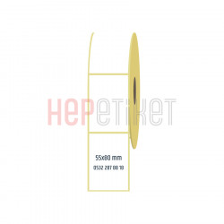 55x80 mm Kuşe Etiket 55x80 mm Kuşe Etiket