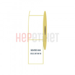 60x100 mm Kuşe Etiket 60x100 mm Kuşe Etiket