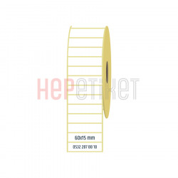 60x15 mm Kuşe Etiket 60x15 mm Kuşe Etiket
