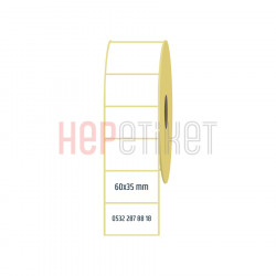 60x35 mm Kuşe Etiket 60x35 mm Kuşe Etiket