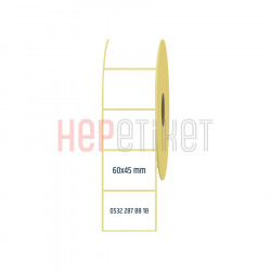 60x45 mm Kuşe Etiket 60x45 mm Kuşe Etiket