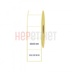 60x50 mm Kuşe Etiket 60x50 mm Kuşe Etiket