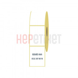 60x80 mm Kuşe Etiket 60x80 mm Kuşe Etiket