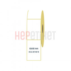 60x90 mm Kuşe Etiket 60x90 mm Kuşe Etiket