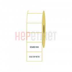 65x40 mm Kuşe Etiket 65x40 mm Kuşe Etiket