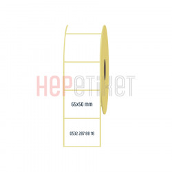 65x50 mm Kuşe Etiket 65x50 mm Kuşe Etiket