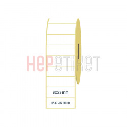 70x25 mm Kuşe Etiket 70x25 mm Kuşe Etiket
