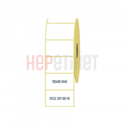 70x40 mm Lamine Termal Etiket