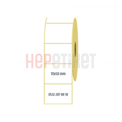 70x50 mm Lamine Termal Etiket