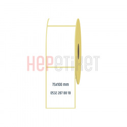 75x100 mm Lamine Termal Etiket