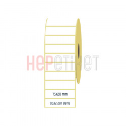 75x20 mm Lamine Termal Etiket