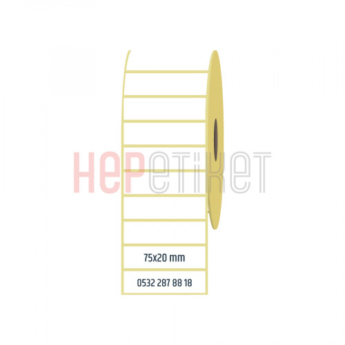 75x20 mm Lamine Termal Etiket