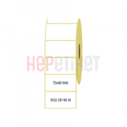 75x40 mm Lamine Termal Etiket
